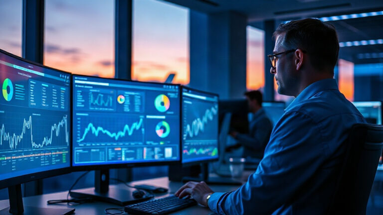 Diretor de estratégia analisando tráfego de concorrentes e agentes de IA