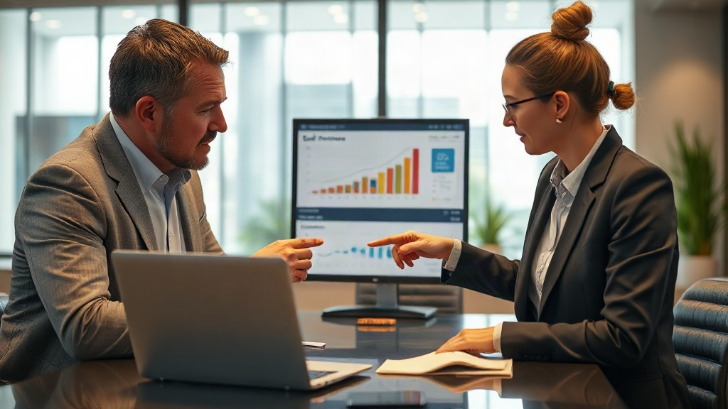 Consultor sênior e diretora de marketing alinhando funis de aquisição B2B