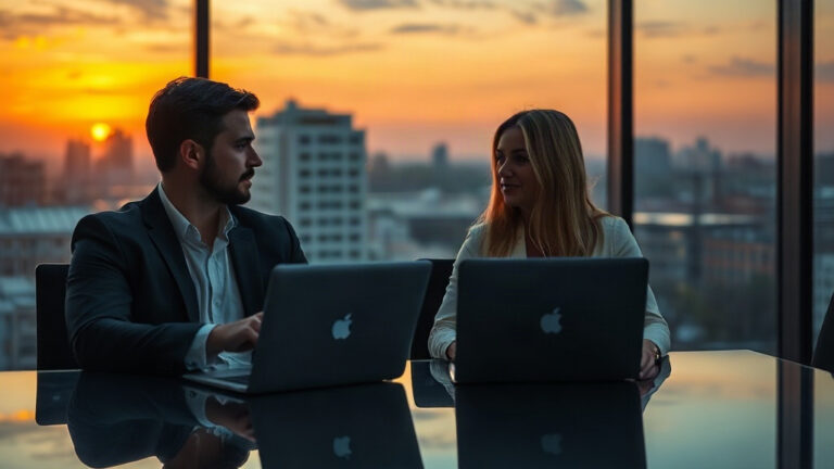 Consultores analisando prospecção ativa vs inbound em vendas complexas