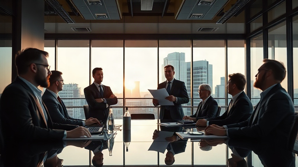 Consultores sêniores reunidos avaliando quando contratar uma consultoria de vendas